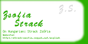 zsofia strack business card