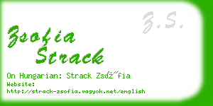 zsofia strack business card